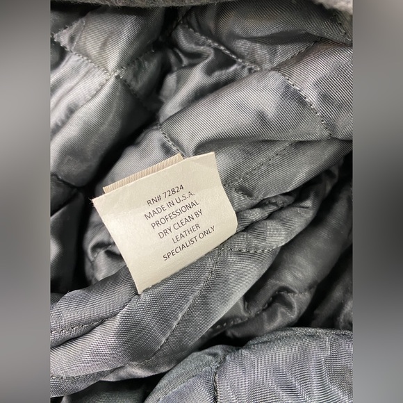 Thursday Boots - Wool Blend Racer Jacket with Leather Sleeves - Picture 4 of 5